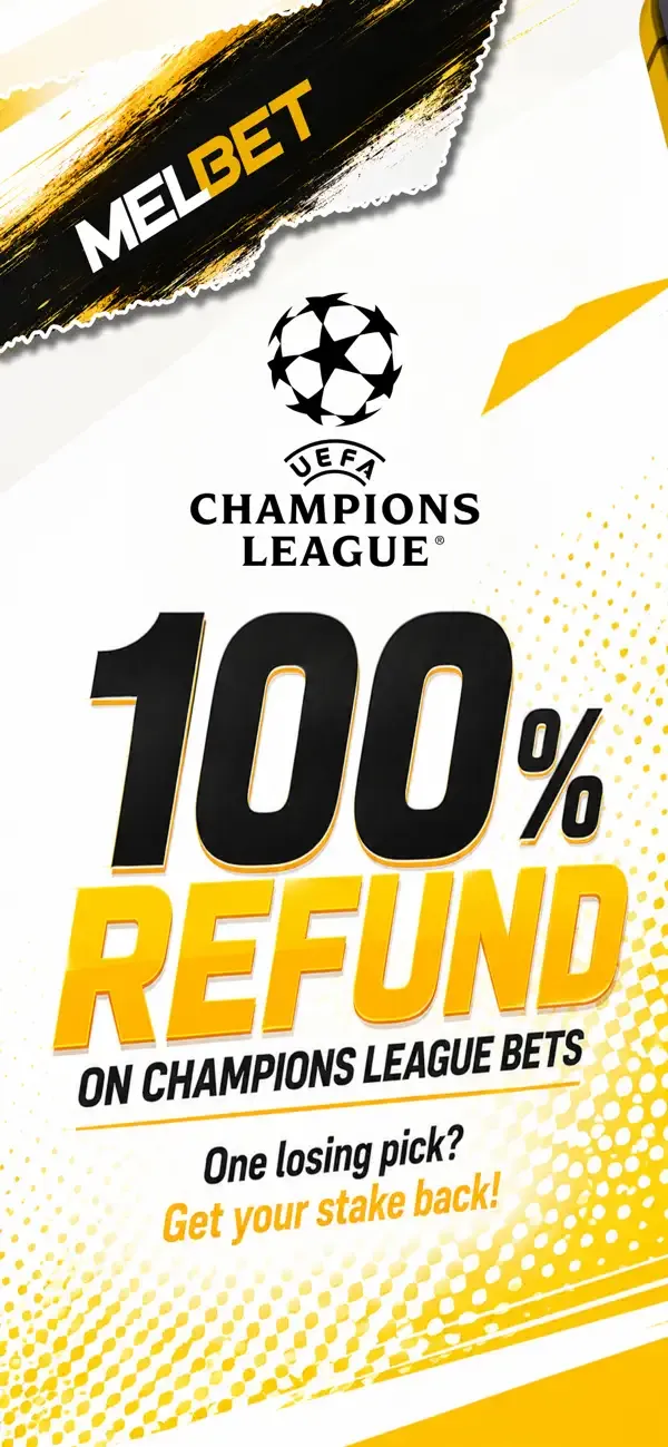 Melbet: promo reembolso champions league