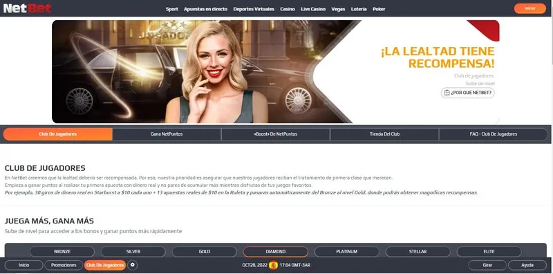 Promociones y torneos diarios netbet