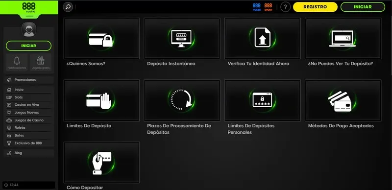 Paquete de bienvenida Premium Casino 888