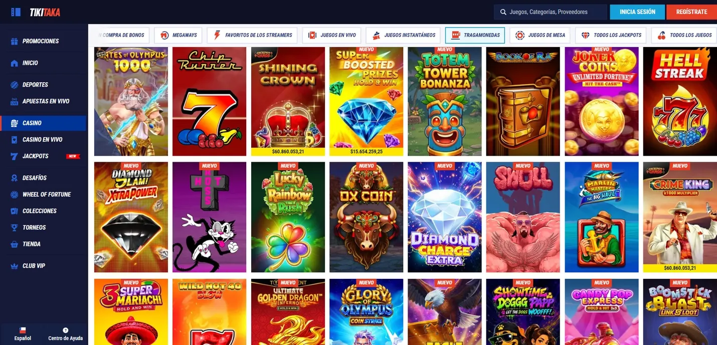 Tragamonedas en TikiTaka casino